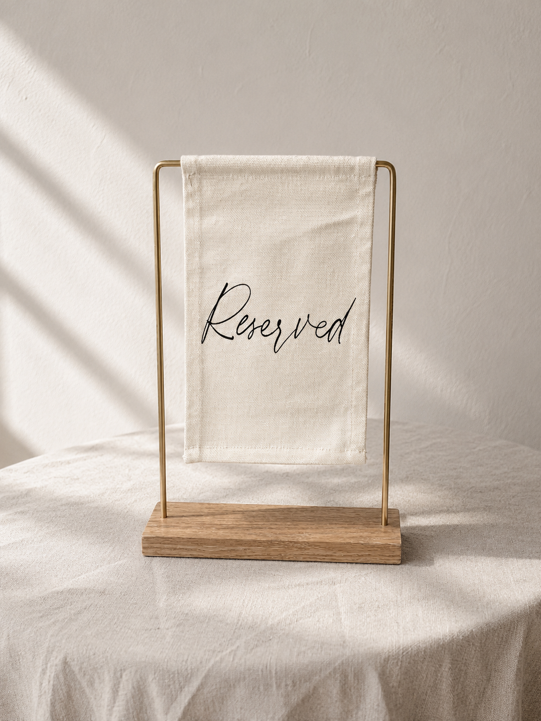 Linen Reserved Sign