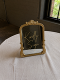 Gold Ornate "Kindly Sign" Mirror