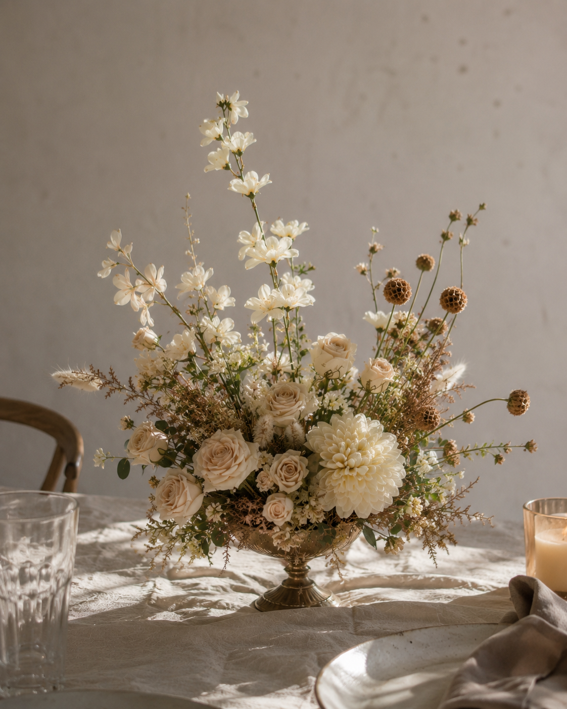 Champagne Meadow Flower Ball
