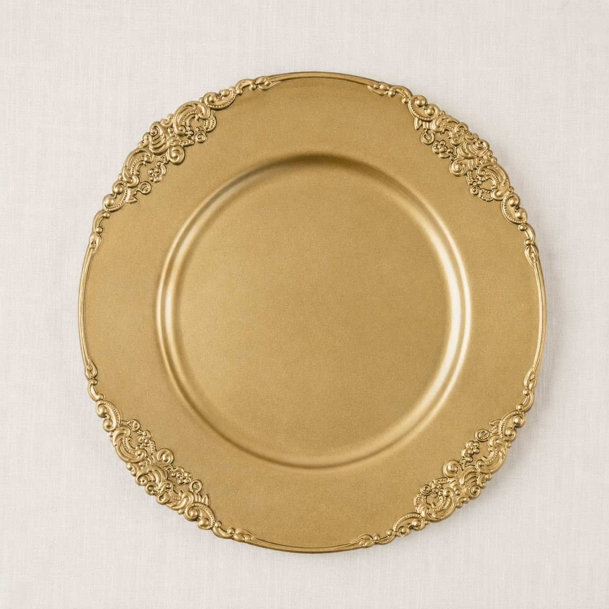 Gold Vintage Ornate Plate Charger