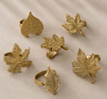 Gold Fall Leaf Napkin Rings