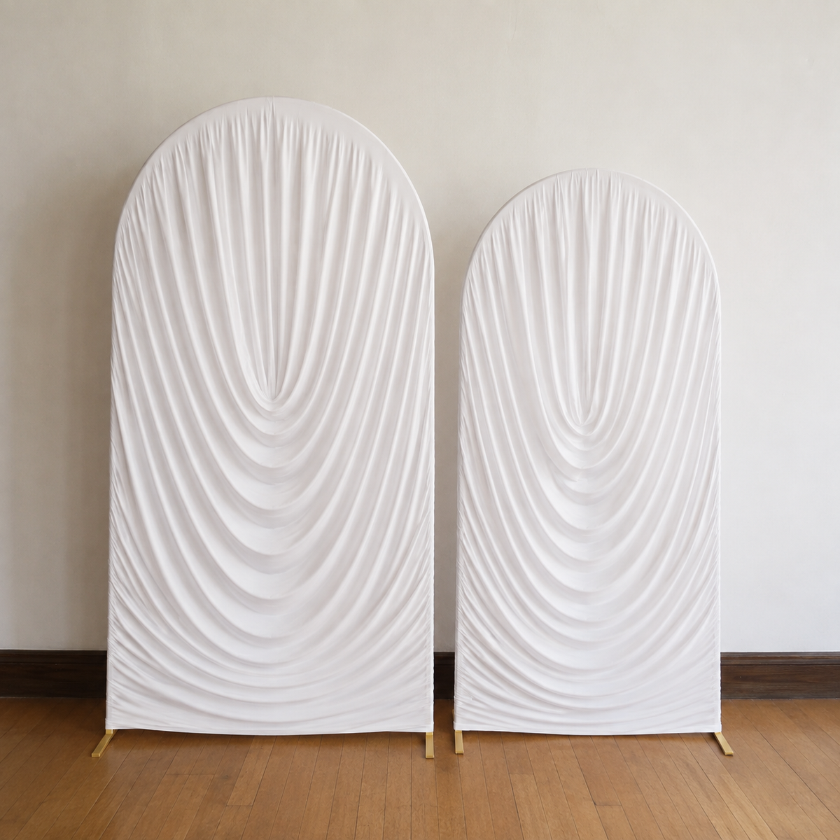 White Draped Arch Backdrop