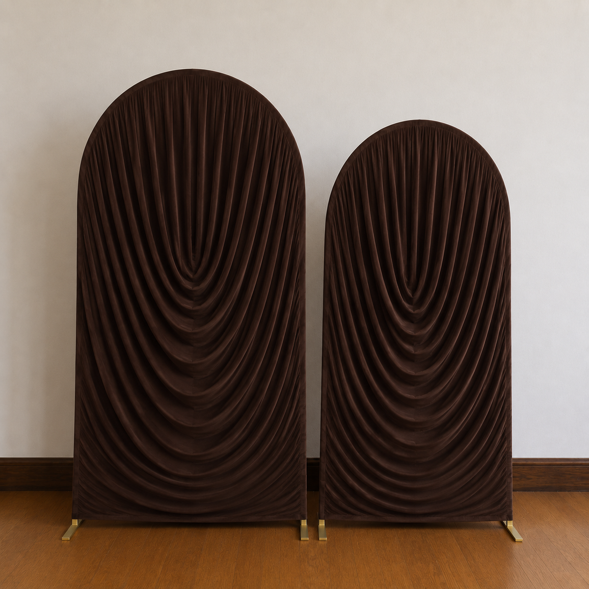 Chocolate Draped Arch Backdrop