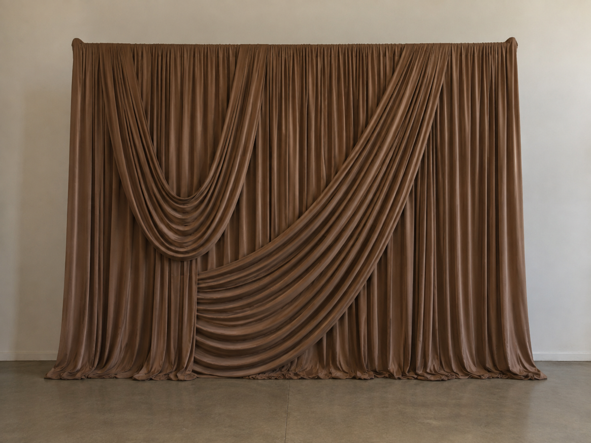 Custom Designer Drapery |  Milk Chocolate