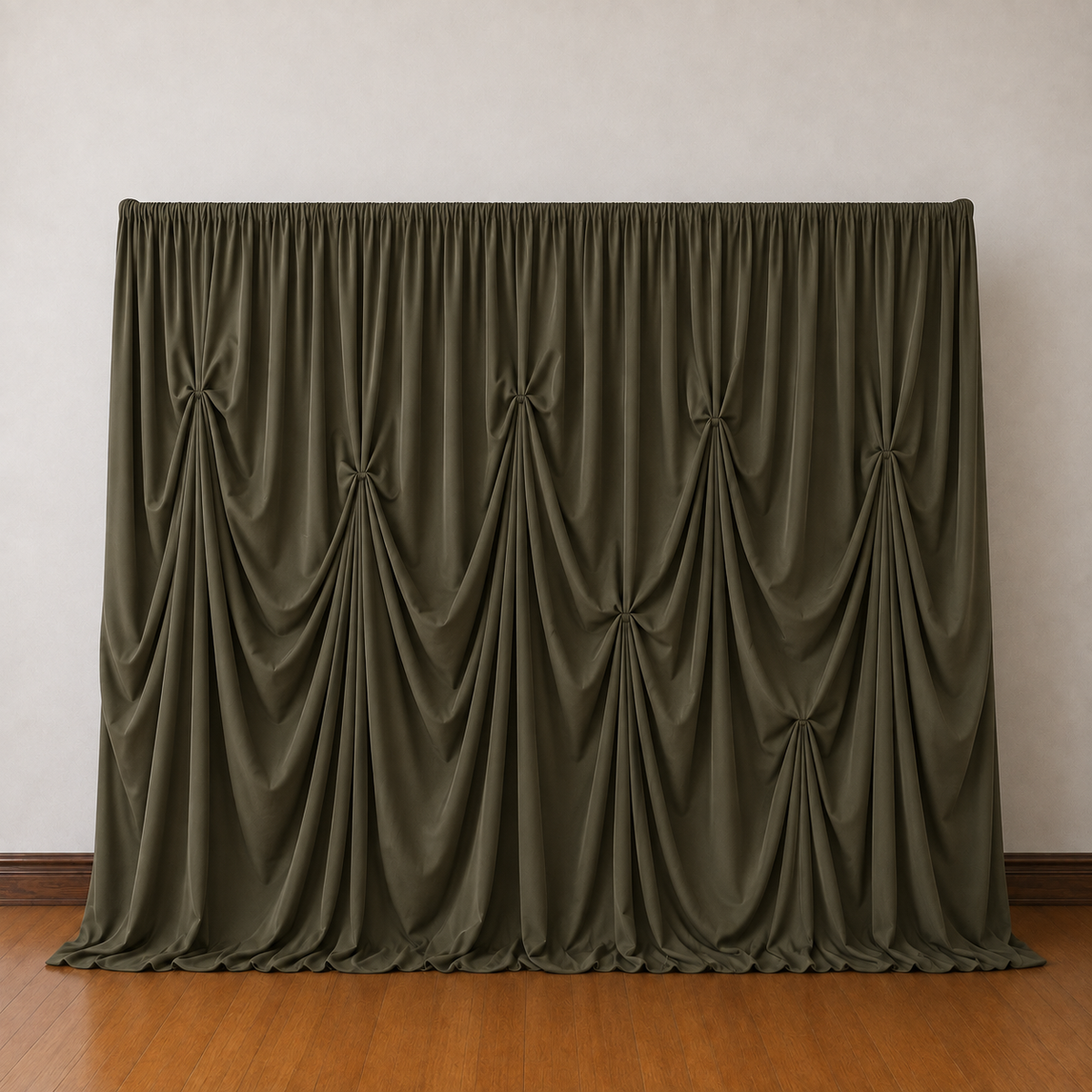 Custom Designer Drapery | Olive Green