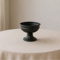 Black Metal Pedestal Compote Vase