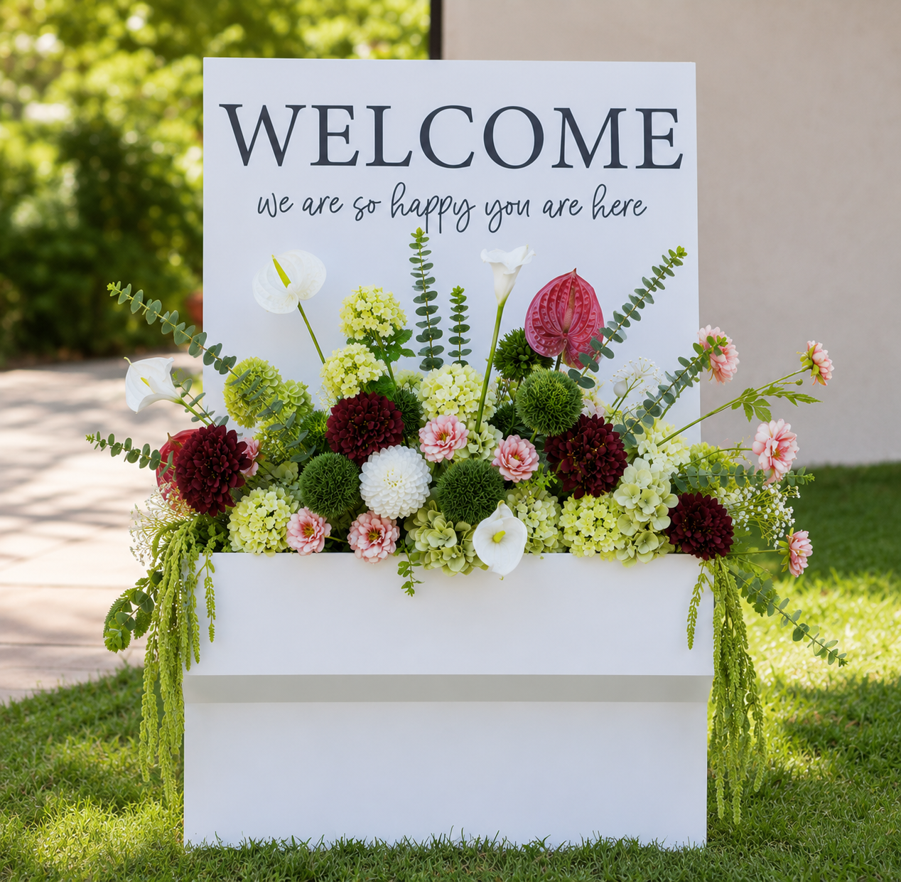Welcome Sign Planter Box