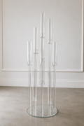 Clear Acrylic 10-Head Floor Taper Candle Holder