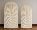 Ivory Draped Arch Backdrop