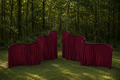 Serpentine Drapes | Deep Burgundy