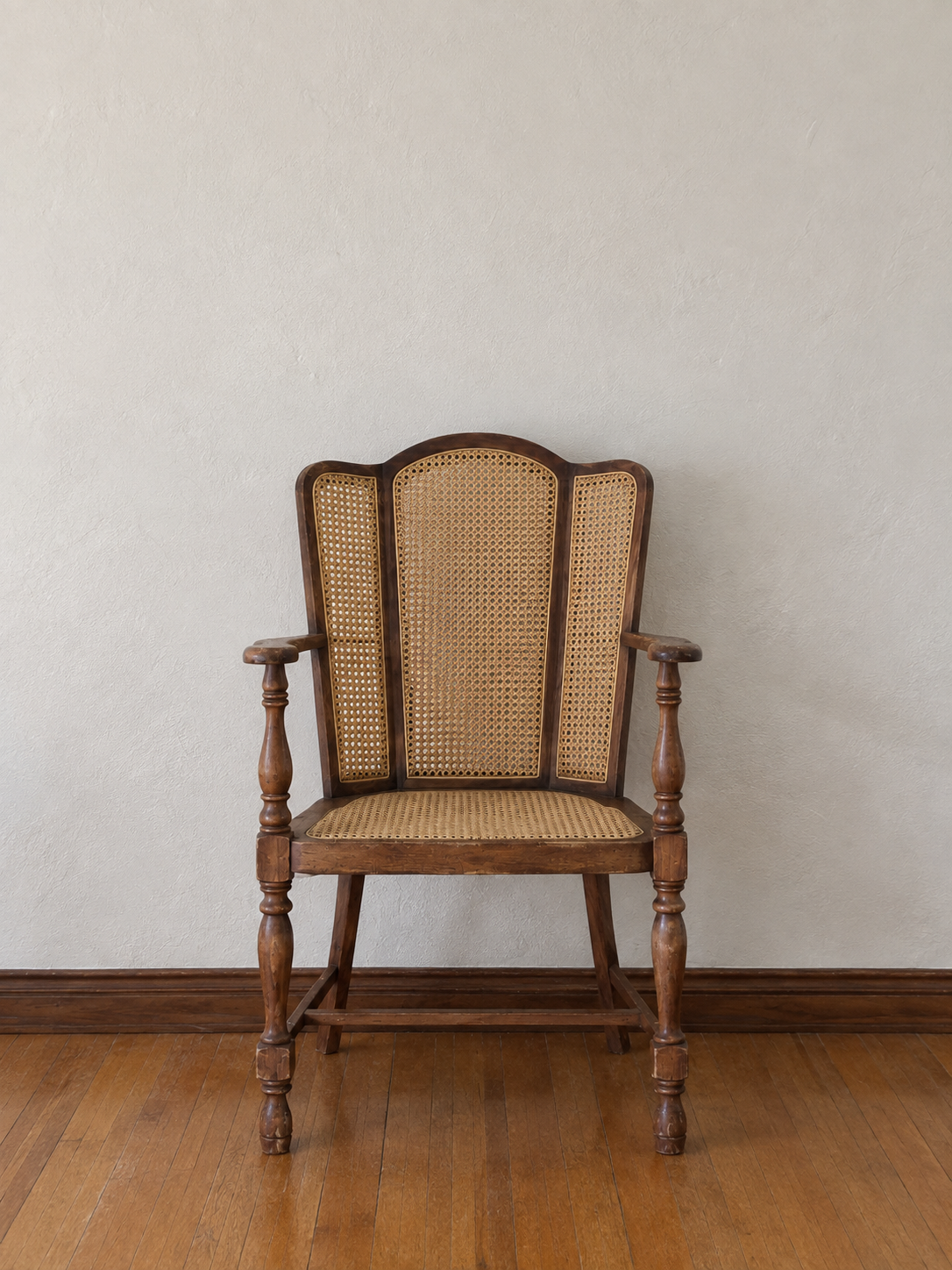 Vintage Cane Statement Chair