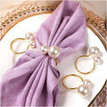 Gold Pearl Napkin Ring