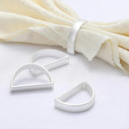 Simple Half-Moon Napkin Ring (Gold or Silver)